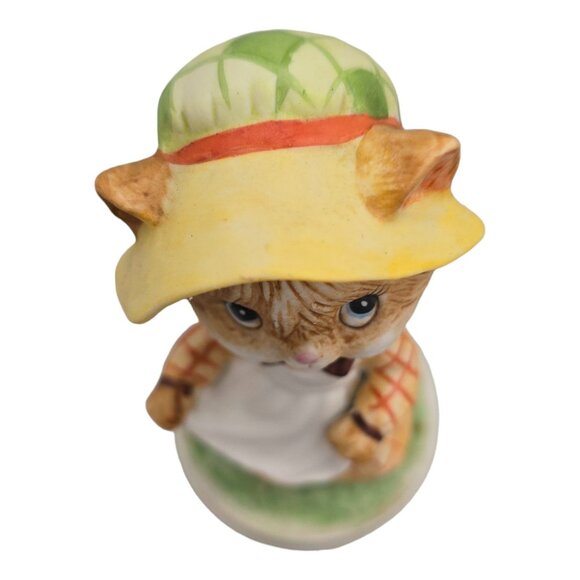 Vtg Lefton Hand Painted Cat in Apron Dress Figurine 00324 Taiwan Anthropomorphic - Picture 5 of 11